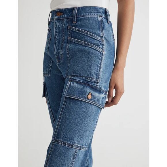 Madewell The '90s Straight Utility Jean in Densmore Wash Size 28 Tomboy Chic Y2K - Picture 2 of 16